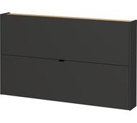 Germania Scarpiera 1392-549 GW-Ameca, in grafite/rovere Navarra, con profondità ridotta, 140 x 83 x 18 cm (LxAxP)