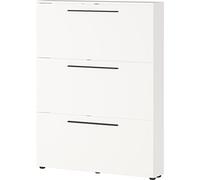 Germania scarpiera 2577-84 GW-Utah, in Bianco, con spazio per 12 paia di scarpe, profondità ridotta, ideale per corridoi stretti, 100 x 129 x 19 cm (LxHxP)