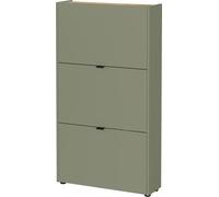 Germania Scarpiera 3235-629, in verde rugiada/rovere Navarra Nb., con chiusura ammortizzata, 71 x 126 x 22 cm (LxAxP)