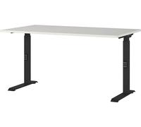 Germania Scrivania 7904-581, in grigio chiaro/nero, regolabile in altezza, 140 x 91 x 80 cm (LxAxP)