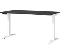 Germania Scrivania 7905-569, in grafite/bianco, regolabile in altezza, 140 x 120 x 80 cm (LxAxP)
