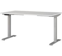Germania Scrivania 7905-583, in grigio chiaro/argento, regolabile in altezza, 140 x 120 x 80 cm (LxAxP)