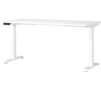Germania Scrivania 7908-84, in bianco, regolabile in altezza, 160 x 120 x 80 cm (LxAxP)