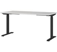 Germania Scrivania 7909-581, in grigio chiaro/nero, regolabile in altezza, 180 x 120 x 80 cm (LxAxP)