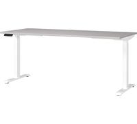 Germania Scrivania 7909-617, in cashmere/bianco, regolabile in altezza, 180 x 120 x 80 cm (LxAxP)