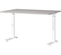Germania Scrivania 7910-617, in cashmere/bianco, regolabile in altezza, 120 x 91 x 80 cm (LxAxP)