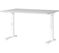 Germania Scrivania 7910-642, in grigio chiaro/bianco, altezza media, 120 x 91 x 80 cm (LxAxP)