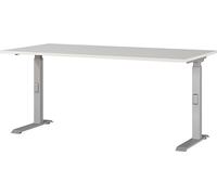 Germania Scrivania 7911-583, in grigio chiaro/argento, altezza media, 160 x 91 x 80 cm (LxAxP)