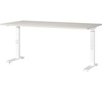 Germania Scrivania 7911-642, in grigio chiaro/bianco, altezza media, 160 x 91 x 80 cm (LxAxP)