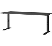 Germania Scrivania 7912-547, in grafite, altezza media regolabile, 180 x 91 x 80 cm (LxAxP)