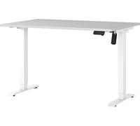 Germania Scrivania 8022-617, in cashmere/bianco, regolabile elettricamente in altezza, 120 x 119 x 80 cm (LxAxP)