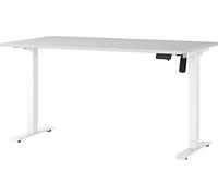 Germania Scrivania 8023-642, in grigio chiaro/bianco, regolabile elettricamente in altezza, 140 x 119 x 80 cm (LxAxP)