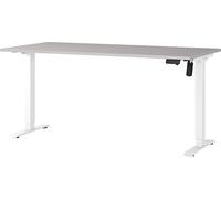Germania Scrivania 8024-617, in cashmere/bianco, regolabile elettricamente in altezza, 160 x 119 x 80 cm (LxAxP)