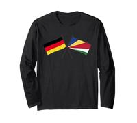 Germania Seychelles Bandiere Incrociate Radici delle Seychelles tedesche Maglia a Manica