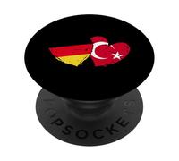 Germania Turchia Cuore Bandiera Türkiye Tedesco Turco Amicizia PopSockets PopGrip Adesivo