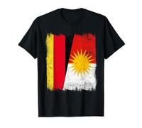 Germania Yezidi Mezza Bandiera Tedesca Yezidi Heritage Maglietta