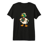 Germano Reale col binocolo per Chi AMA Il Birdwatching Arte Maglietta Premium