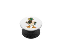 Germano reale col binocolo per chi ama il birdwatching arte PopSockets PopGrip Adesivo