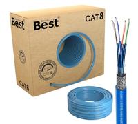 Germany B.e.s.t Cavo di rete CAT 8 da 50 m Cavo di posa alogeno senza alogeni 40 Gbps CAT8 cavi di rete dati di rete CAT8.1 LAN