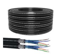 Germany B.e.s.t Cavo di rete duplex CAT 8 da 50 m, cavo interrato per esterni, cavo di rete in rame, cavo LAN Ethernet S/FTP 40 Gbit/s Cat 8 rame puro, cavo dati PoE++ LSZH