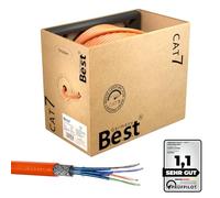 Germany B.e.s.t Cavo di rete LAN CAT 7 200 m - rame puro 10 Gbps compatibile PoE+, LSZH, cavo dati per installazione Internet ad alta velocità