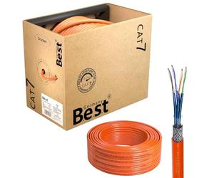Germany B.e.s.t Cavo di rete LAN CAT 7 200 m - rame puro 10 Gbps compatibile PoE+, LSZH, cavo dati per installazione Internet ad alta velocità