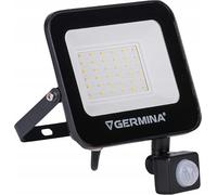 GERMINA DER ELECTRIKER Faretti a LED da esterno 20 W, con sensore, 2000 lm, 6400 K per esterni, impermeabile, IP65, luce di inondazione, per terrazza, giardino, cortile, parco, garage,