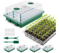 Germination Trays, seedling kit, crescita indoor, plastica resistente, 4 pezzi