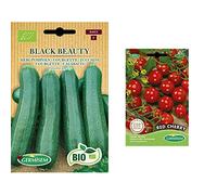 Germisem Biologico Black Beauty Semi di Zucchine 3 g & Red Cherry Semi di Pomodoro 1 g