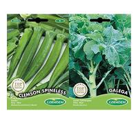 Germisem Clemson Spineless Semi di Okra 6 g & EC3025 Semi