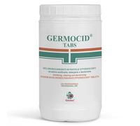 GERMO - Germocid Tabs a base di cloro, pastiglie effervescenti bianche e tonde per pulire, disinfettare e deodorare, 36622