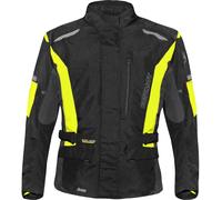 Germot Aron impermeabile Bambini Moto Giacca Tessile, nero/neon, Taglia 176