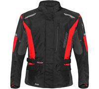 Germot Aron impermeabile Moto Tessile Giacca, nero/rosso, Taglia 3XL