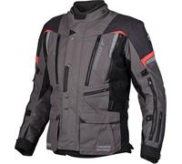 Germot InsideOut Giacca tessile moto, nero-grigio-rosso, taglia 4XL per maschi