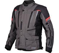 Germot InsideOut Giacca tessile moto, nero-grigio-rosso, taglia 5XL per maschi