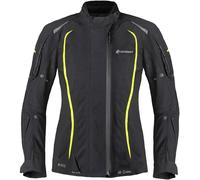 Germot MotoQueen impermeabile Giacca tessile moto da donna, nero/neon, Taglia 52
