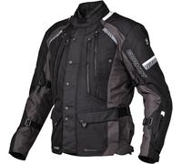 Germot Sydney impermeabile Moto Tessile Giacca, nero-grigio, taglia 4XL per maschi