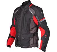 Germot Sydney impermeabile Moto Tessile Giacca, nero-rosso, taglia S per maschi