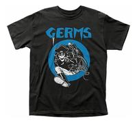 Germs Leather Skeleton T Shirt Mens Rock N Roll Music Band Tee XL