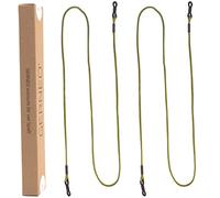 GERNEO® - Berlino - cinturino per occhiali in tessuto di alta qualità - cordino per occhiali da sole e da lettura - vari colori - supporto nero (verde)