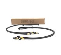 GERNEO® - Bilbao - Cinturino per occhiali di alta qualità in similpelle - cinturino per occhiali da sole e da lettura - nero e marrone - chiusura dorata (nero)