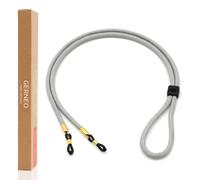 GERNEO® - L'originale - Firenze - fascia per occhiali da sole e occhiali da lettura con supporti in argento - diversi colori - regolabile con cavo e logo, grigio pietra, Taglia unica