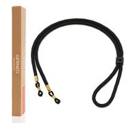 GERNEO® - L'originale - Firenze - fascia per occhiali da sole e occhiali da lettura con supporti in argento - diversi colori - regolabile con cavo e logo, Nero , Taglia unica