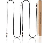 GERNEO® - Parigi - cinturino per occhiali in tessuto- cordino unisex extra lungo per occhiali da sole e da lettura - vari colori - porta rame (nero)