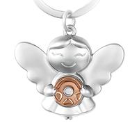 GERNEO® Portachiavi con angelo custode Emma - Il tuo portafortuna per ogni viaggio - in oro, oro rosa o argento, oro rosa