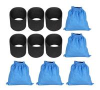 GeRnie 5PCS for MV1 WD1 WD2 WD3 SE4001 Sacchetto Filtro e 6X for Il Filtro in Schiuma Asciutto Bagnato MV1 WD1 MV1 WD1 KAR Filtro