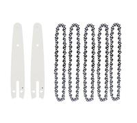 GErnie Catena for motosega da 5 pezzi da 6 pollici con barra di ricambio for motosega elettrica a batteria, catena for sega guida for la lavorazione del legno