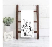 Geroclonup 2 asciugamani da cucina invernali Let it snow asciugamani 40,6 x 61 cm per le vacanze strofinacci da cucina decorativi invernali per la decorazione della cucina per l'inaugurazione della