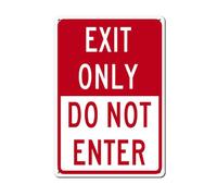 Geroclonup Cartello con scritta "Exit Only Do Not Enter", 30 x 40 cm, impermeabile e antiruggine, in alluminio, per casa, fattoria, cortile