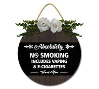 Geroclonup Cartello con scritta in inglese "No Smoking Sign" per casa, uso per ufficio o affari, cartello di avvertimento per porta d'ingresso, per ristoranti e stazioni di servizio senza fumo,
